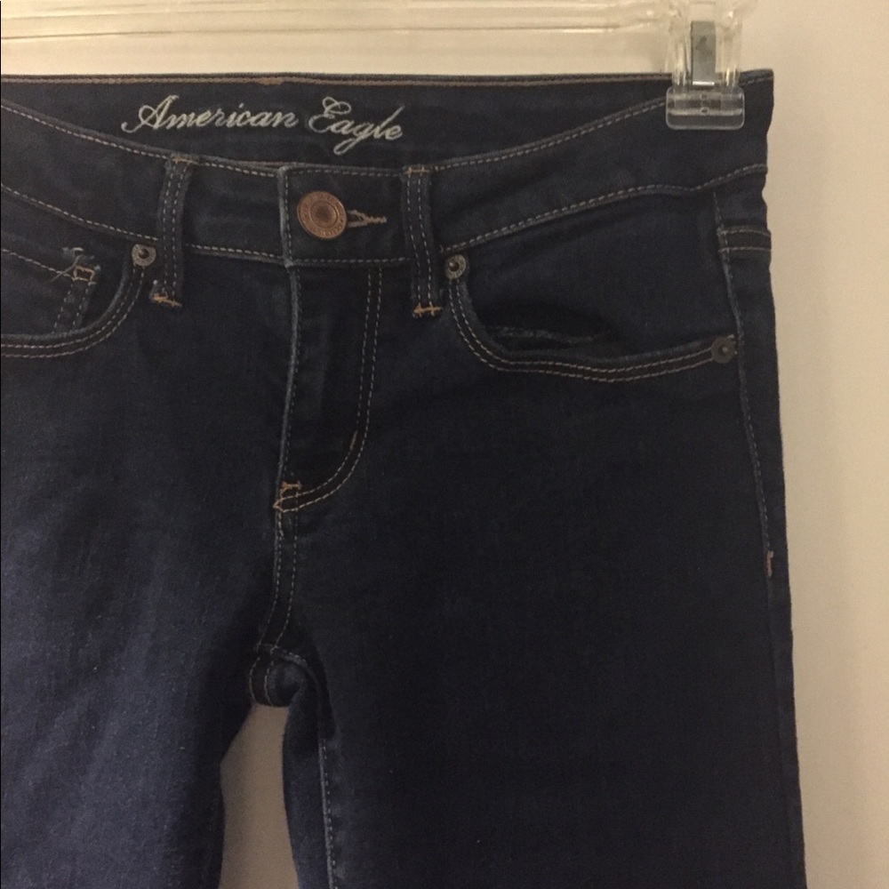 Skinny jeans low rise dark wash American Eagle
